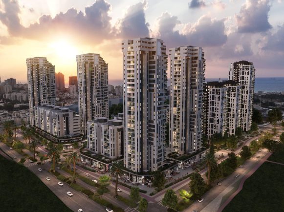 מבט אווירי שקיעה