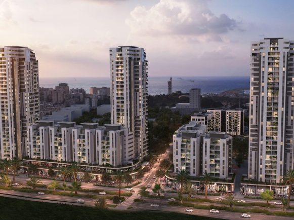 מבט אווירי שקיעה המתחם